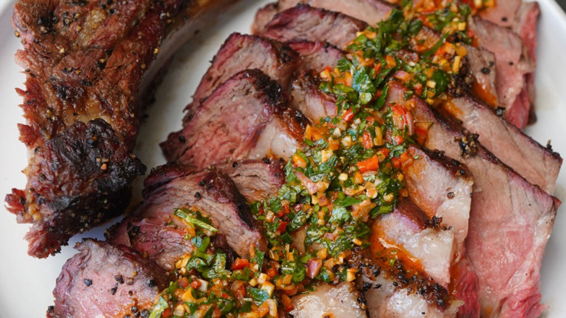 Smoked Ribeye with Chimichurri Recipe