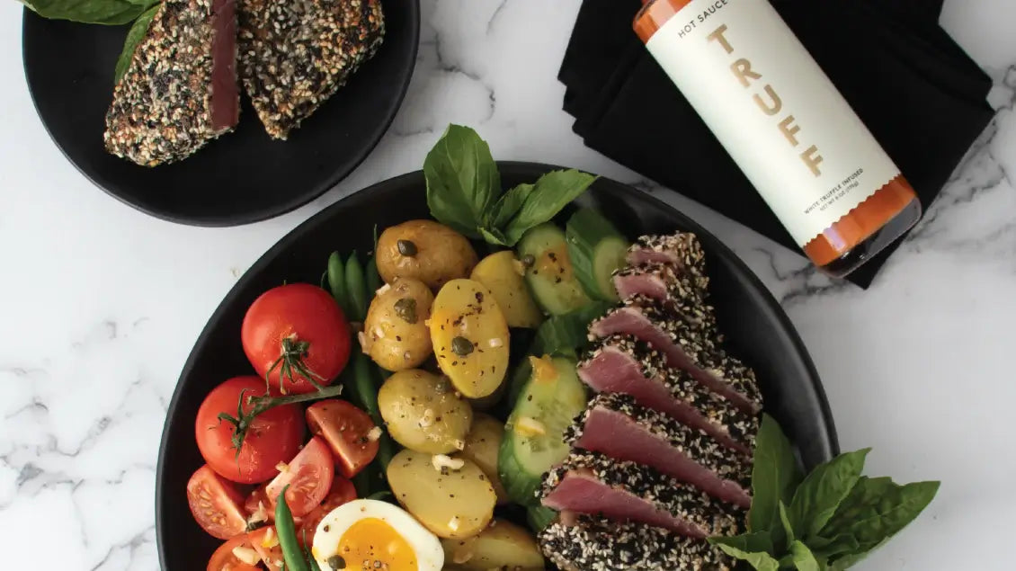 Sesame Crusted Tuna Nicoise Salad Recipe